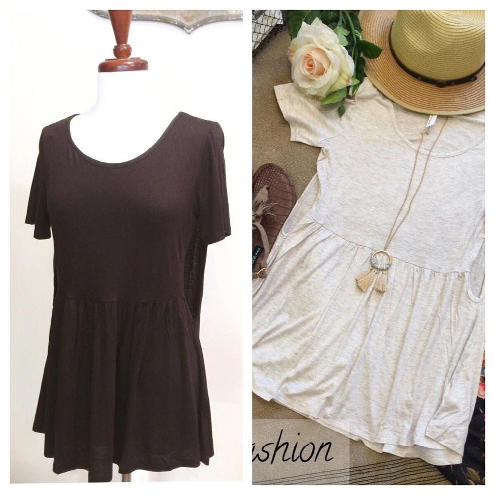 Babydoll Knit Top “Bandeau Style”
